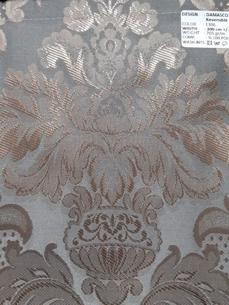 Ткань жаккард, цвет: голубой, ADEKO Damasco — 1306