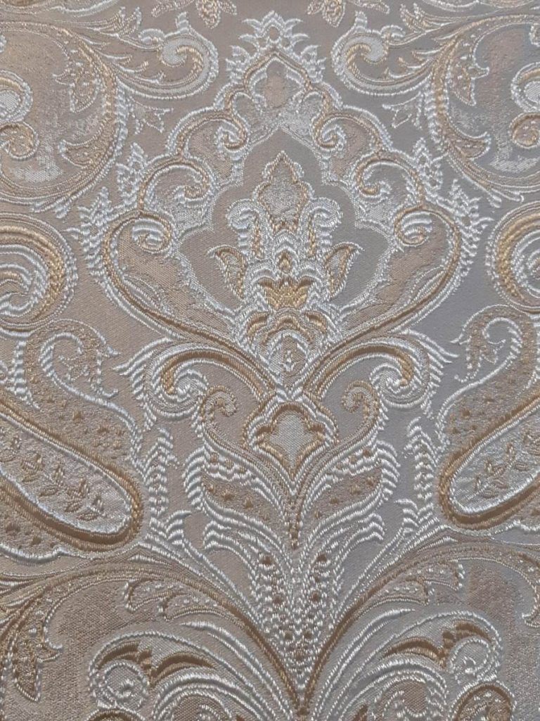 Ткань жаккард, цвет: молочный, ADEKO Queen — 1100
