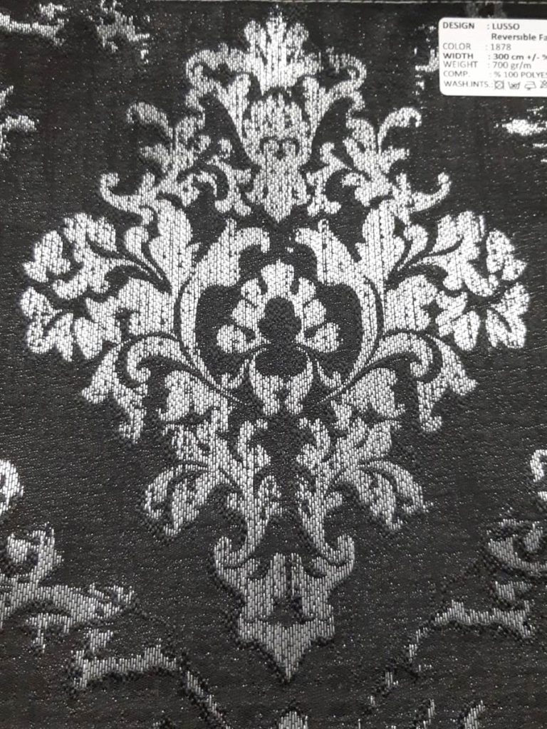 Ткань жаккард, цвет: серый, ADEKO Lusso — 1878
