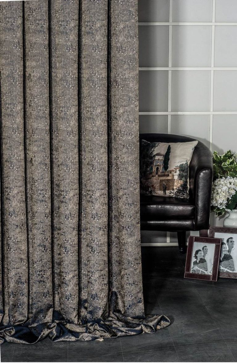 Ткань жаккард, цвет: серый, ADEKO Vittoria — 1603