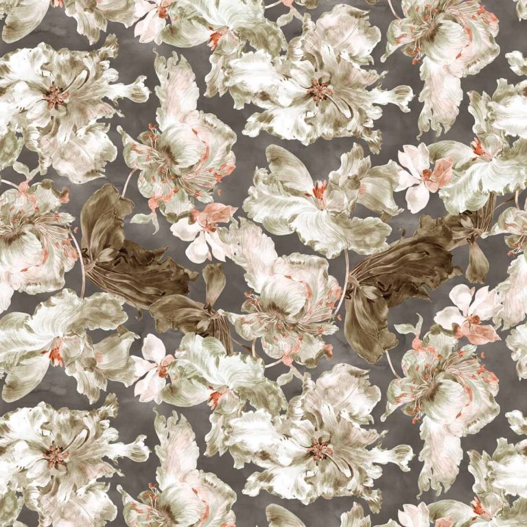 Ткань рогожка Daylight & Liontex Lush Bloom — Cedar