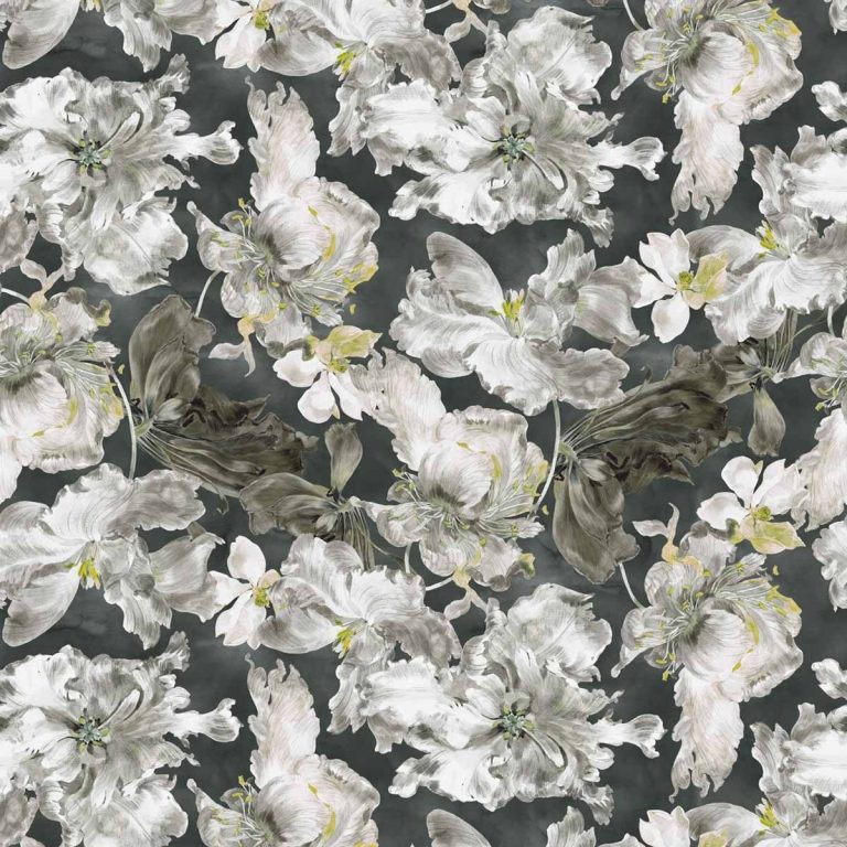 Ткань рогожка Daylight & Liontex Lush Bloom — Phantome
