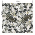 Ткань рогожка Daylight & Liontex Lush Bloom — Phantome