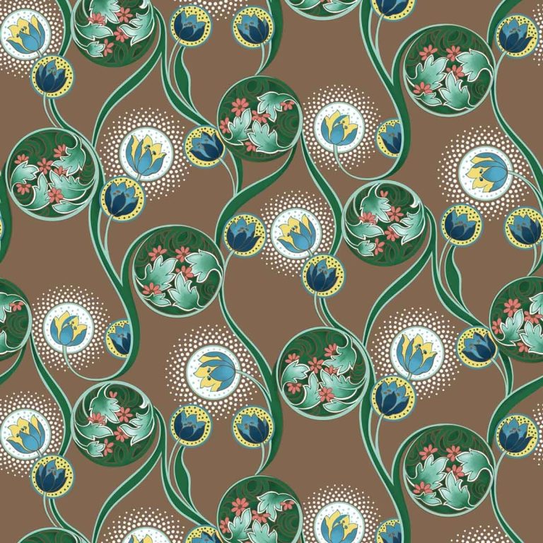 Ткань жаккард Daylight & Liontex Nouveau — Coffee