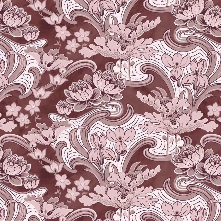 Ткань бархат Daylight & Liontex Nymphea — Burgundy