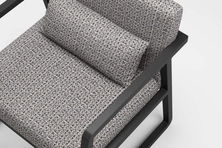 Ткань рогожка Daylight & Liontex Sorbetto — Charcoal