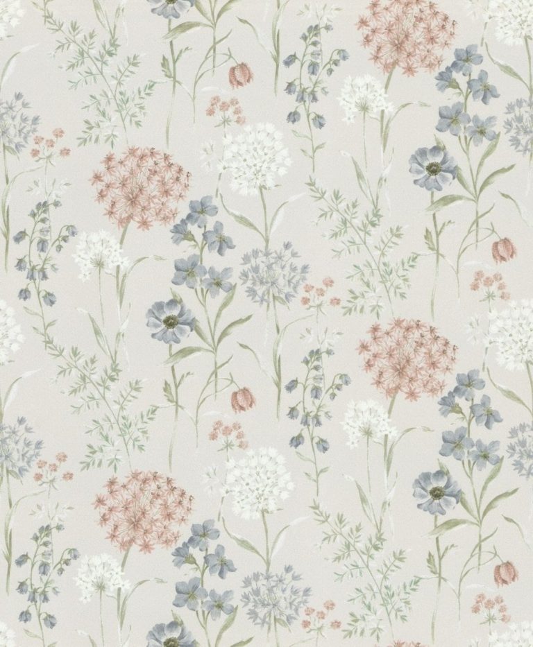Ткань принт Daylight & Liontex Wildflower — Salmon