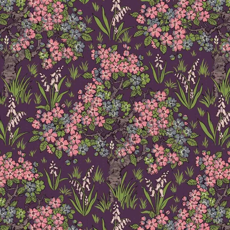 Ткань принт Apple Garden Springtime от Daylight & Liontex