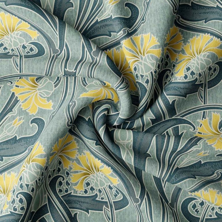Ткань рогожка Dandelion Golden от Daylight & Liontex