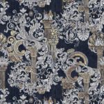 Ткань бархат Deep Ornament Moonlight от Daylight & Liontex