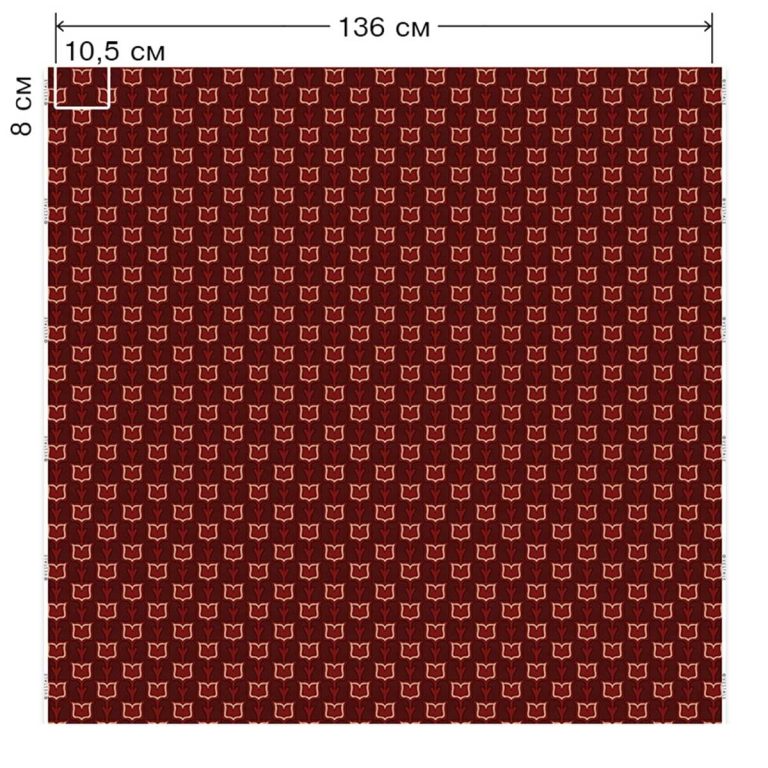 Ткань бархат Fleur-de-lis Ruby от Daylight & Liontex