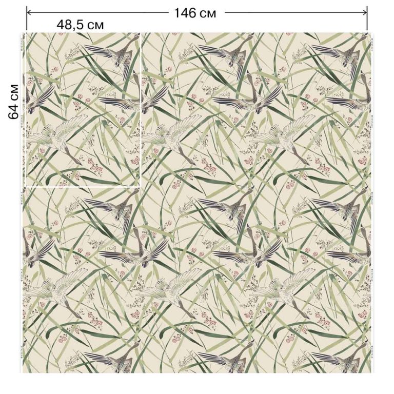 Ткань рогожка Goose Chase Mint Cream от Daylight & Liontex