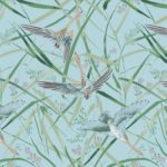 Ткань рогожка Goose Chase Powder Blue от Daylight & Liontex