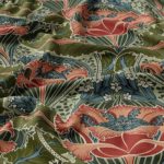 Ткань принт Iris Gentle Red от Daylight & Liontex