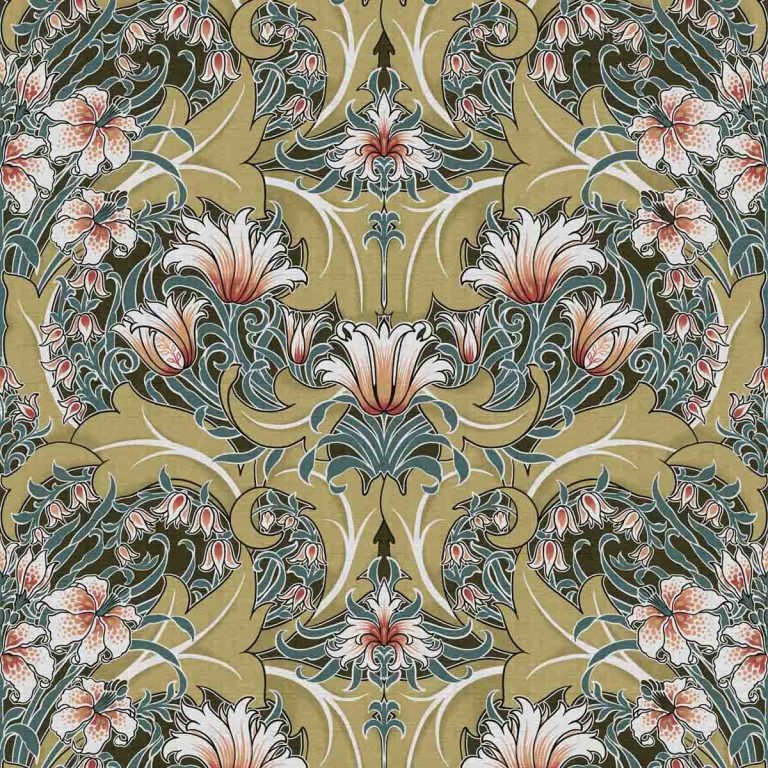 Ткань рогожка Lily Light Gold от Daylight & Liontex