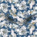 Ткань рогожка Lush Bloom Ice flower от Daylight & Liontex