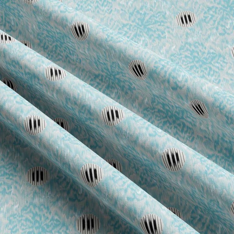 Ткань рогожка Mirage Cyan от Daylight & Liontex