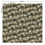 Ткань принт Nouveau Riffle Green от Daylight & Liontex
