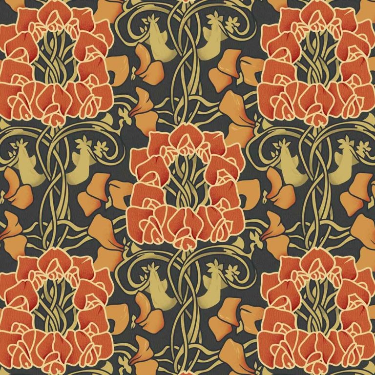 Ткань рогожка Orchid Fire от Daylight & Liontex