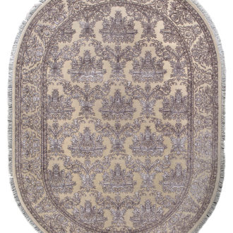 Ковёр ручной работы (Индия), шерсть KING OF AGRA (RAJPUT CARPETS)  - 251x349x8 (RAJ14_R_NO55-CRE-CRE(Oval))