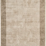 Ковёр ручной набивки (Индия), арт-шёлк BLADE BORDER RUG (ASIATIC(London))  - 300x326x8 (BLAB_RN_SMOKE PUTTY)