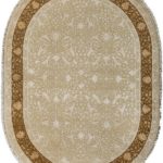 Ковёр ручной работы (Индия), шерсть KING OF AGRA (RAJPUT CARPETS)  - 71x134x8 (RAJ14_R_RO8-CRE-GLD(Oval))
