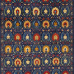 Ковёр ручной работы (Пакистан), шерсть SUZANI A/B 10/10 (ABBAS)  - 277x369x6 (SUZ10_R_860NVY-RED)