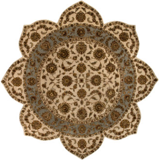 Ковёр ручной работы (Индия), шерсть PLATINUM (MOURO INTERTRADE)  - 204x204x10 (PLAT_R_AK1748-IVR-LGRN(Star))