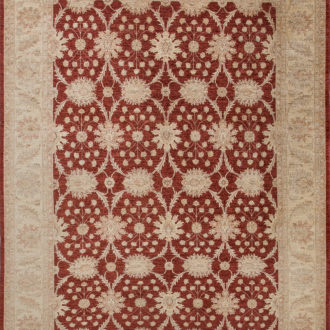 Ковёр ручной работы (Пакистан), шерсть ZIEGLER U 10/10 (MOURO INTERTRADE) - 302x410x3 (ZIEU_R_RED-IVR(302X410))