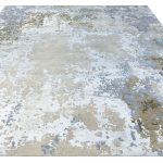Индийский ковёр из шерсти и арт-шёлка — STORM — RN52WH-BEIGE-GREY