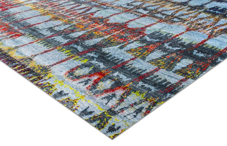 Ковёр ручной работы (Индия), бамбуковый шёлк SILK IKAT (ASHOKA CREATIONS)