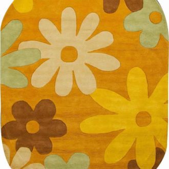 Ковёр ручной набивки (Индия), хлопок HAPPY DAY (MARWAR) - 200x300x10 (HAP_RN_13J-0U-ORA(Oval))