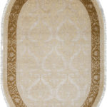 Ковёр ручной работы (Индия), шерсть KING OF AGRA (RAJPUT CARPETS)  - 174x239x8 (RAJ14_R_NO18-CRE-GLD(Oval))