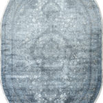 Ковёр из шёлка Турция SALVATORE (EMPERA)  - 160x230x8 (SLVT_M_Z080-C-CRE-DGRY(Oval))