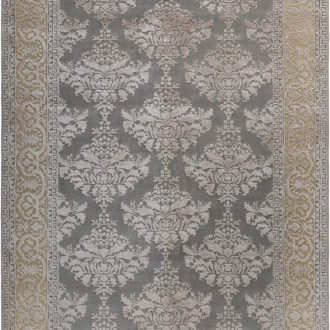 Ковёр ручной работы (Индия), шерсть KING OF AGRA (RAJPUT CARPETS)  - 301x398x8 (RAJ14_R_RO109-GRY-CRE)