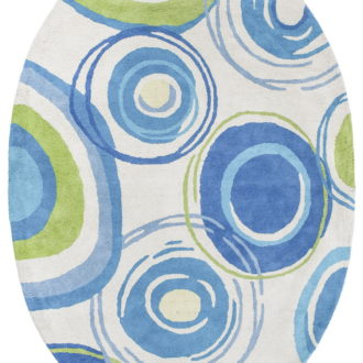 Ковёр ручной набивки (Индия), хлопок HAPPY DAY (MARWAR)  - 200x300x10 (HAP_RN_3BO-7L-AQU(Oval))