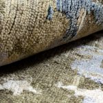 Индийский ковёр из шерсти и арт-шёлка — STORM — RN52WH-BEIGE-GREY