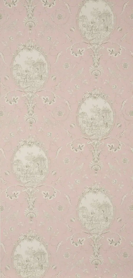 Обои — Braquenie — 
WALLPAPER LA FONTAINE Antique Rose — BP206002
