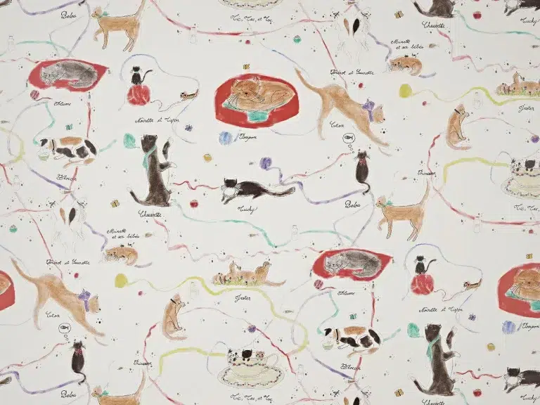 Обои — Pierre Frey — LES PETITS CHATS DE COLETTE Multicolore — FP807001