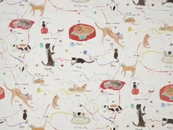 Обои - Pierre Frey - 
LES PETITS CHATS DE COLETTE Multicolore - FP807001