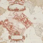 Обои — Pierre Frey — PLANISPHERE Persimmon — FP198002