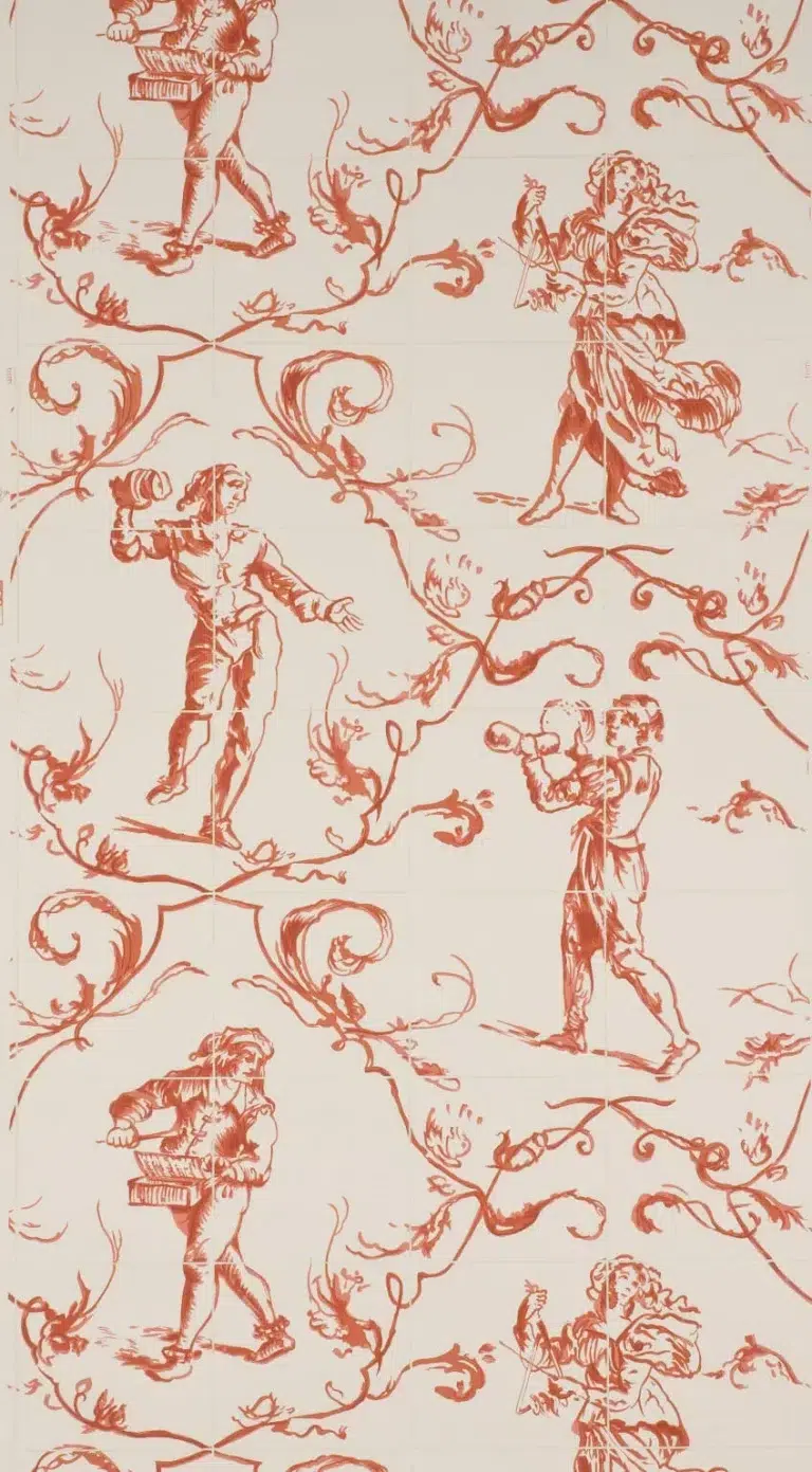 Обои — Pierre Frey — WALLPAPER SINTRA Tomate — FP181004