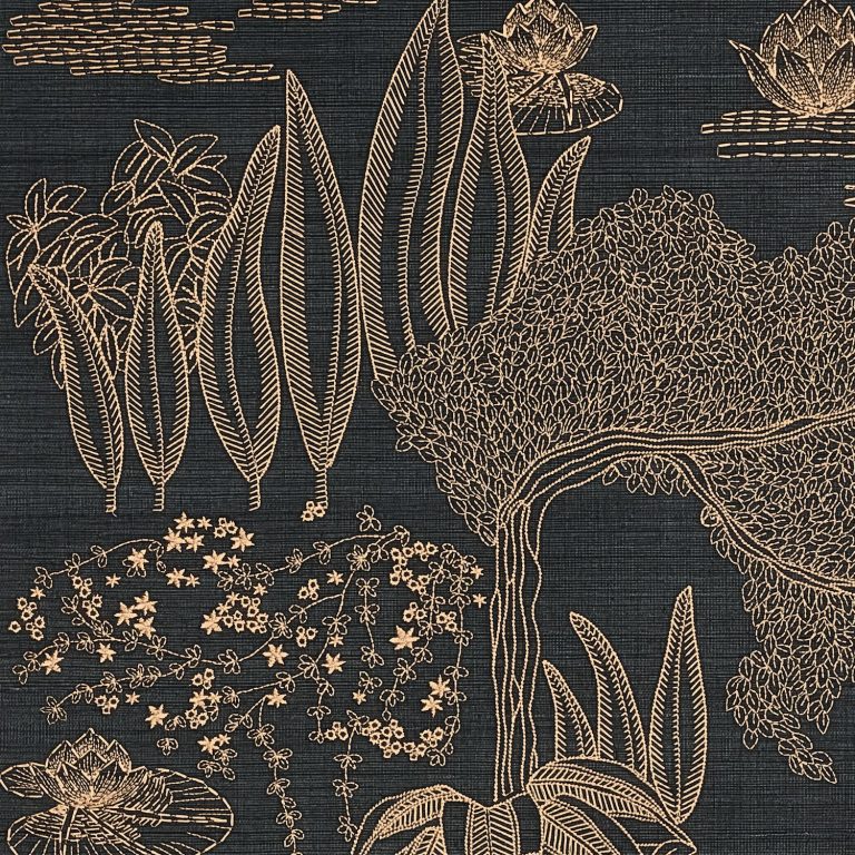 Обои — Casamance — Hasu Noir cuivre — CAT71360107