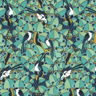 Обои - Casamance - Majoliques Marine/Emeraude/Métallisé - 74782876