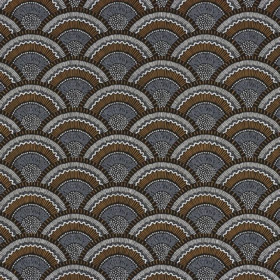 Обои - Casamance - Otto Carbone/Doré/Métallisé - 74821748