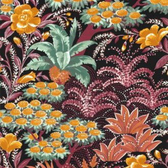 Обои - Casamance - Alba Noir/Grenat - 75080406