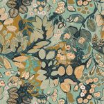 Обои — Casamance — Belle De Nuit Menthe/Moutarde — 75090814