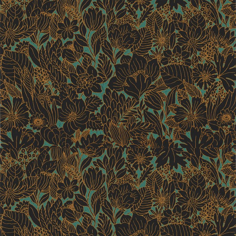 Обои — Casamance — Dahlia Noir/Menthe — 75111528