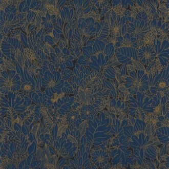 Обои - Casamance - Dahlia Marine/Or - 75111630