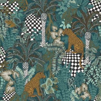 Обои - Casamance - Belize Vert Pétrole / Celadon - 75500202